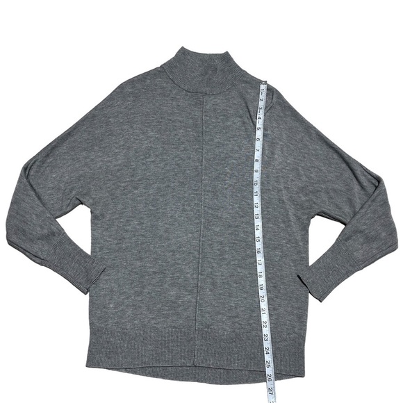 Magaschoni Grey Dolman Sleeves Lightweight Pullover Turtle Neck Sweater … - Picture 4 of 6